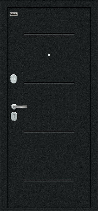 Входная дверь Bravo Граффити-1 Инсайд, цвет: Букле черное/Look Art Размер полотна: 205*96 правое модель 033-1858